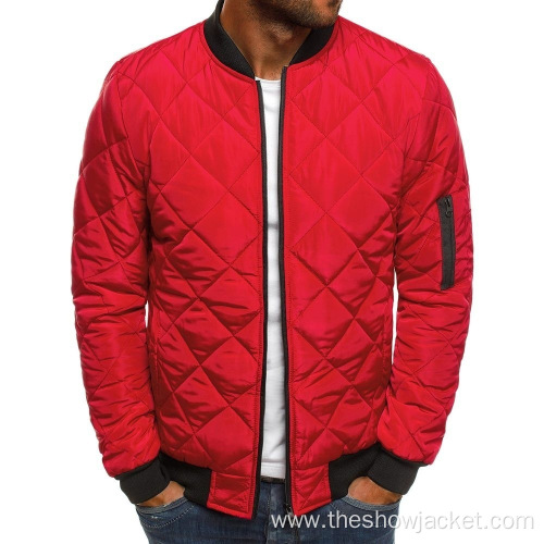 High Quality Quilted Bomber Jacket Mens